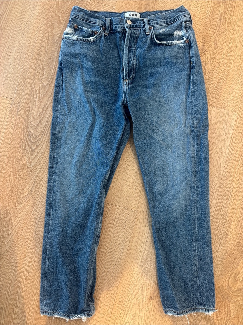AGOLDE Riley High Rise Straight Crop Jeans Size 28